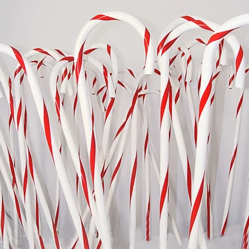 Northlight Candy Cane S - 32in - Red And White - Set Of 24 Wall Art Set