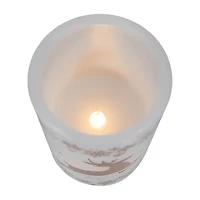 Northlight Led Reindeer Flickering Wax Pillar - 6in - Set Of 3 Flameless Candle