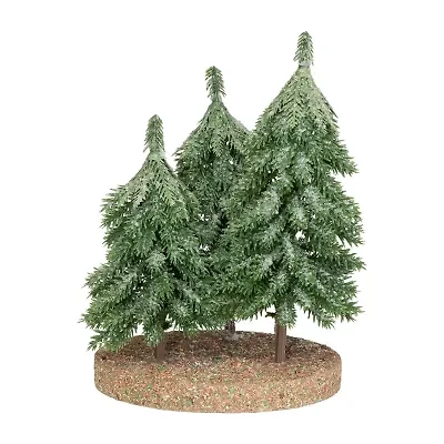 Northlight Icy Downswept Pine - 8in - Unlit 1 Foot Pine Christmas Tree