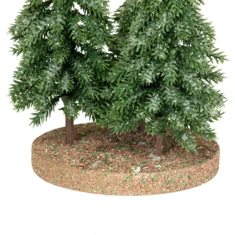 Northlight Icy Downswept Pine - 8in - Unlit 1 Foot Pine Christmas Tree