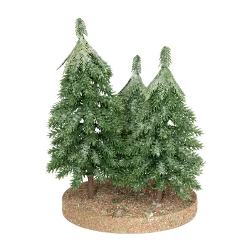 Northlight Icy Downswept Pine - 8in - Unlit 1 Foot Pine Christmas Tree