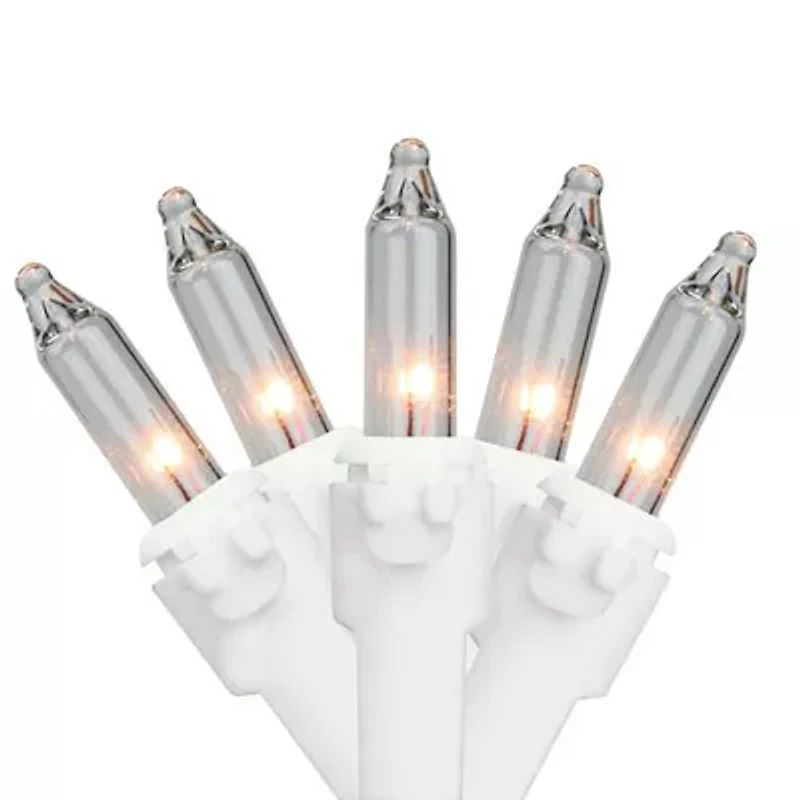 Northlight Mini Commercial - Clear - 300ct - 34ft White Wire String Lights