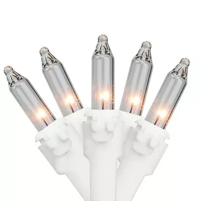 Northlight Mini Commercial - Clear - 300ct - 34ft White Wire String Lights
