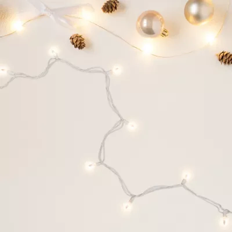 Northlight Mini Commercial - Clear - 300ct - 34ft White Wire String Lights