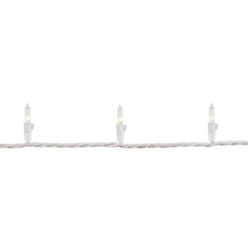 Northlight Mini Commercial - Clear - 300ct - 34ft White Wire String Lights