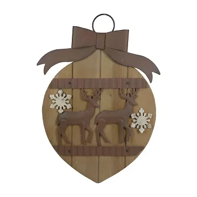 Northlight Rustic Reindeer Ornament - 17.5in Wall Sign
