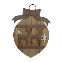 Northlight Rustic Reindeer Ornament - 17.5in Wall Sign
