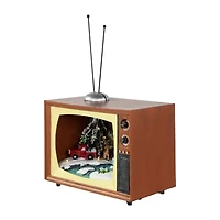 Northlight Led Lighted Animated Musical Tv With Ice Skating Scene Display - 9.25in Plays Music Christmas Tabletop Decor