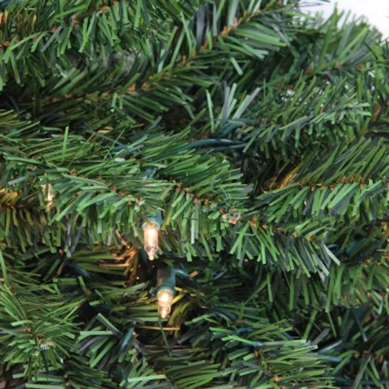 Northlight Pre-Lit Canadian Pine Artificial Teardrop - 52in - Clear Lights Swag