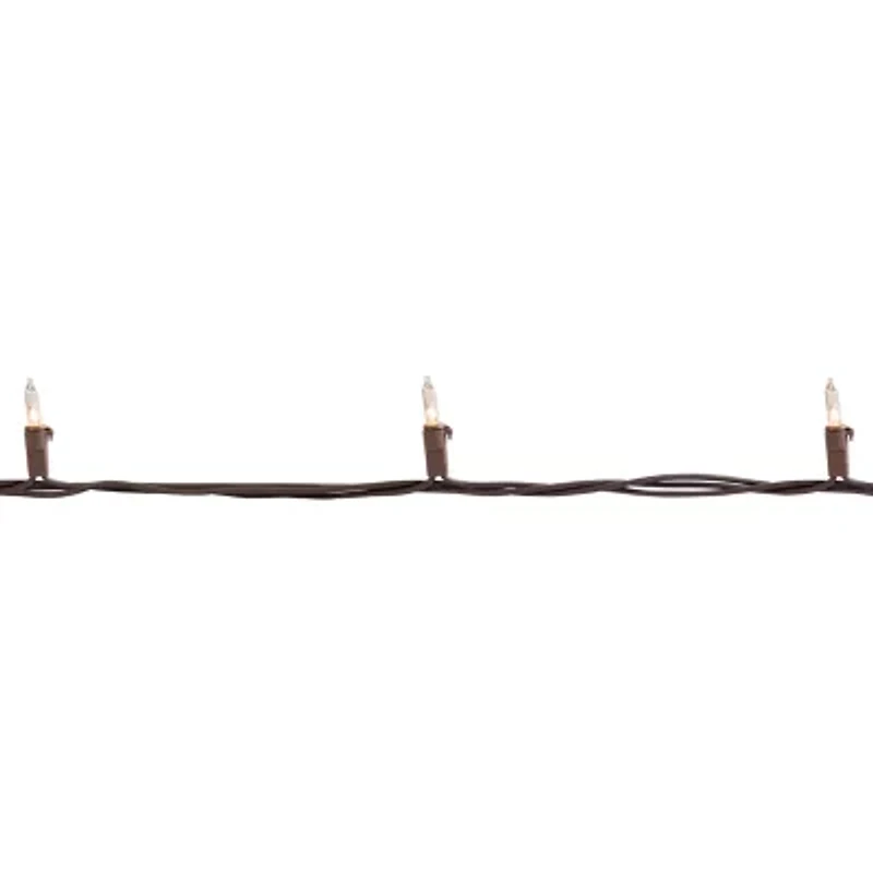 Northlight 300-Count Clear Mini - 61ft Brown Wire String Lights