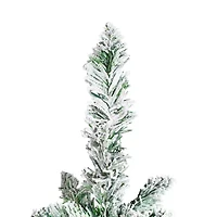 Northlight Frosted Pine In Burlap Base - 3.5ft - Unlit 3 1/2 Foot Pine Christmas Tree