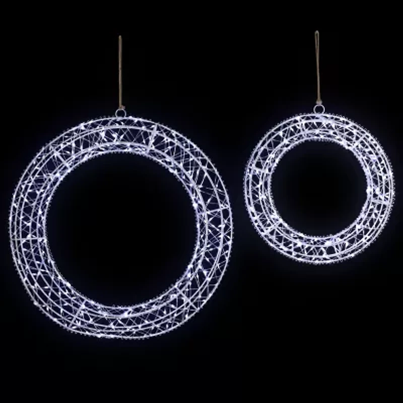 Northlight Led Lighted - 18in - Set Of 2 - Cool White Lights Christmas Window Decor
