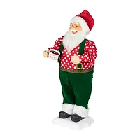 Northlight 24in Animated And Musical Claus With Hot Cocoa Christmas Figurine
