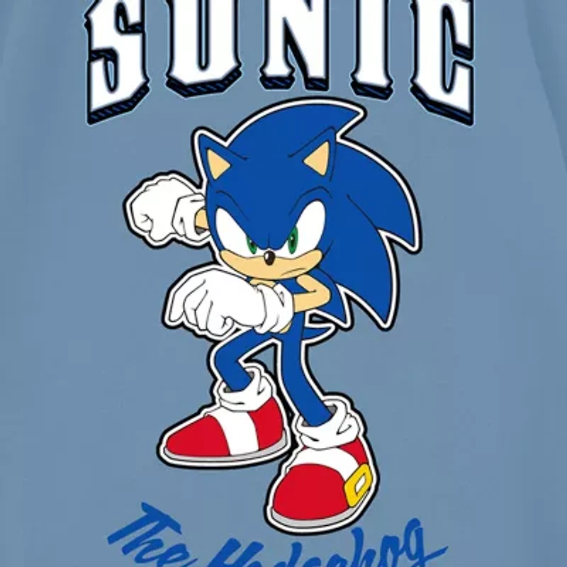 Little & Big Kid Boys Sonic the Hedgehog Fleece Lightweight Varsity Jacket