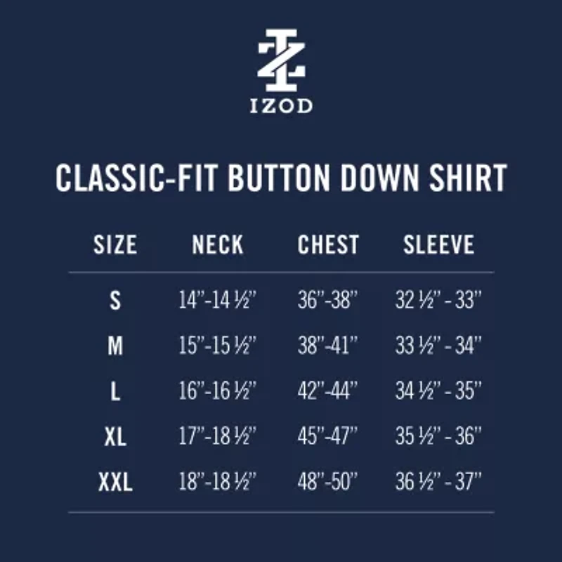 IZOD Performance Comfort Tartan Mens Long Sleeve Classic Fit Stretch Fabric Button-Down Shirt
