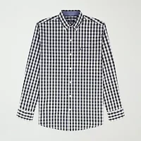 IZOD Performance Comfort Tartan Mens Long Sleeve Classic Fit Stretch Fabric Button-Down Shirt