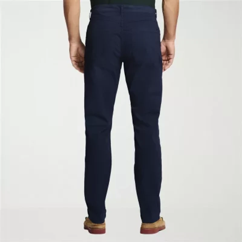 IZOD Saltwater Stretch Sateen 5 Pocket Mens Regular Fit Flat Front Pant