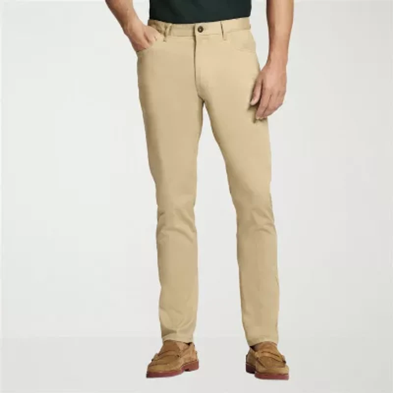 IZOD Saltwater Stretch Sateen 5 Pocket Mens Regular Fit Flat Front Pant