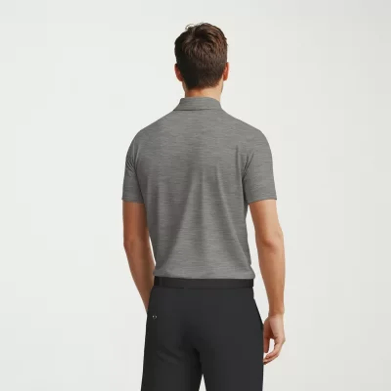 PGA TOUR Airflux Heathered Mens Regular Fit Short Sleeve Polo Shirt
