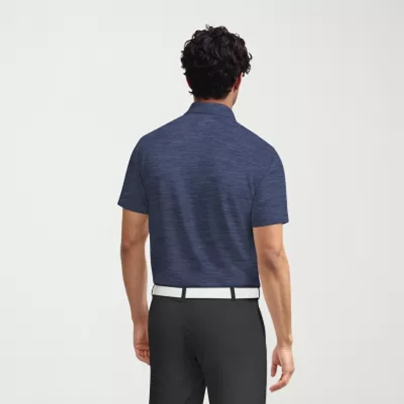 PGA TOUR Airflux Heathered Mens Regular Fit Short Sleeve Polo Shirt