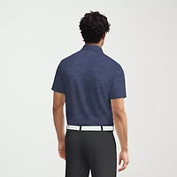 PGA TOUR Airflux Heathered Mens Regular Fit Short Sleeve Polo Shirt
