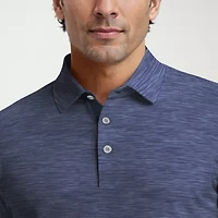 PGA TOUR Airflux Heathered Mens Regular Fit Short Sleeve Polo Shirt