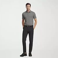 PGA TOUR Airflux Heathered Mens Regular Fit Short Sleeve Polo Shirt