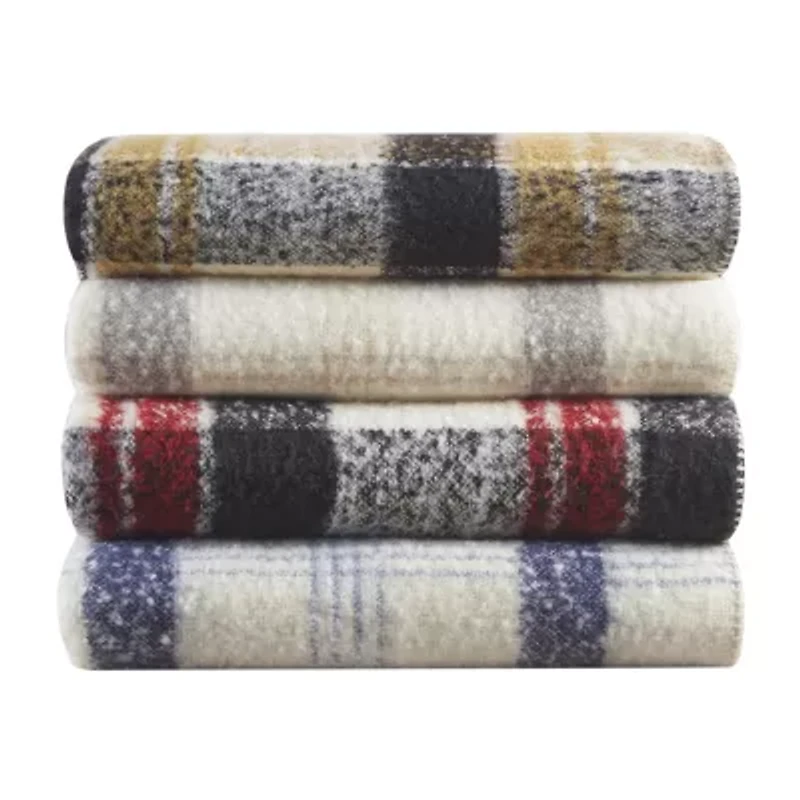 Woolrich Bloomington Faux Mohair To Sherpa Throw