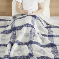 Woolrich Bloomington Faux Mohair To Sherpa Throw