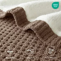 Madison Park Eden Waffle Knit Chenille Throw