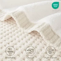 Madison Park Eden Waffle Knit Chenille Throw