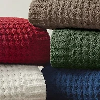 Madison Park Eden Waffle Knit Chenille Throw