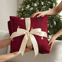 Madison Park Madison Park Holly Christmas Jacquard 2 Piece Throw & Pillow Set 2-pc. Throw