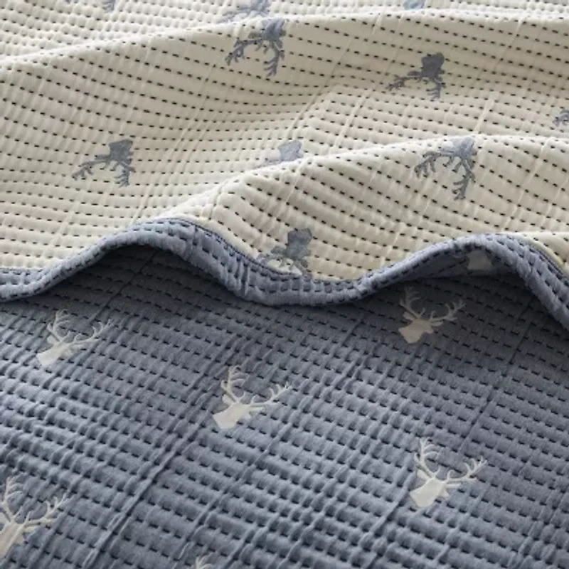 Woolrich Keystone Jacquard Reversible 2 Piece Throw & Pillow Set 2-pc.