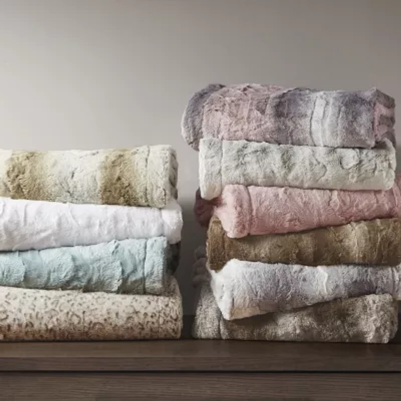 Madison Park Marcelle Faux-Fur Throw