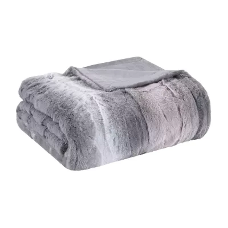 Madison Park Marcelle Faux-Fur Throw