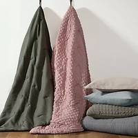 Casual Comfort Textured Seersucker Down Alternative Lightweight Comforter Set