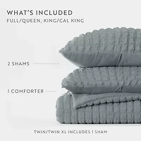 Casual Comfort Textured Seersucker Down Alternative Lightweight Comforter Set