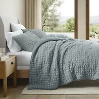 Casual Comfort Textured Seersucker Down Alternative Lightweight Comforter Set