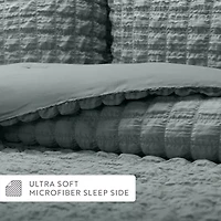 Casual Comfort Textured Seersucker Down Alternative Lightweight Comforter Set