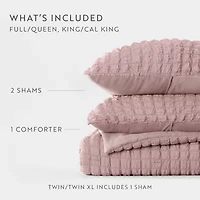 Casual Comfort Textured Seersucker Down Alternative Lightweight Comforter Set