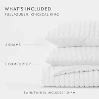 Casual Comfort Textured Seersucker Down Alternative Lightweight Comforter Set