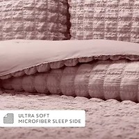 Casual Comfort Textured Seersucker Down Alternative Lightweight Comforter Set