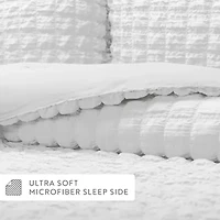 Casual Comfort Textured Seersucker Down Alternative Lightweight Comforter Set