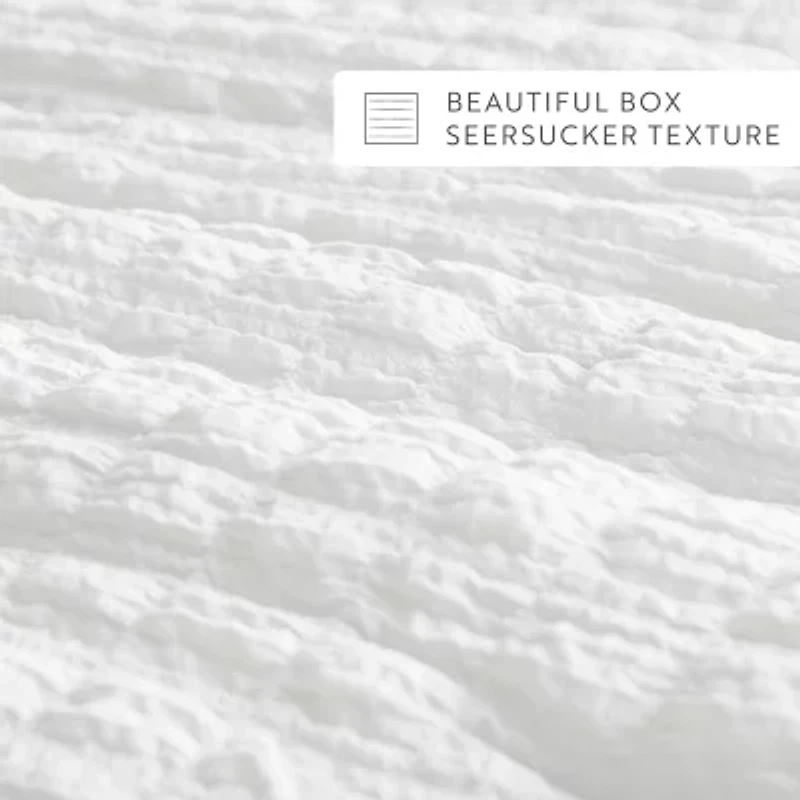 Casual Comfort Textured Seersucker Down Alternative Lightweight Comforter Set