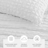 Casual Comfort Textured Seersucker Down Alternative Lightweight Comforter Set