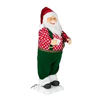 Northlight 24in Animated And Musical Claus With Hot Cocoa Christmas Figurine