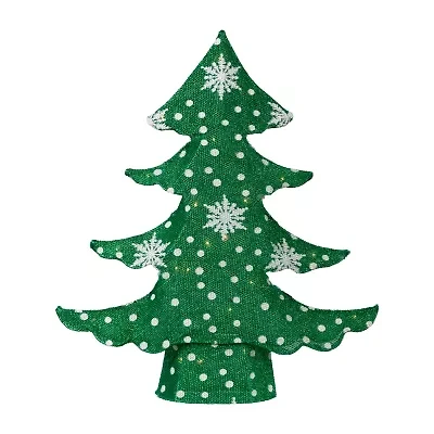 Northlight 3d Lighted Tree - 20in - Green And White - Clear Lights Christmas Yard Art