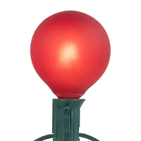 Northlight 10-Count Frosted Red White And Green G50 9ft Green Wire String Lights