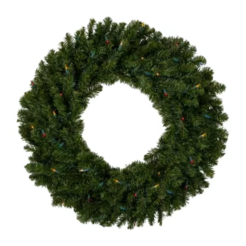 Northlight Pre-Lit Canadian Pine - 30in - Multi Lights Wreath